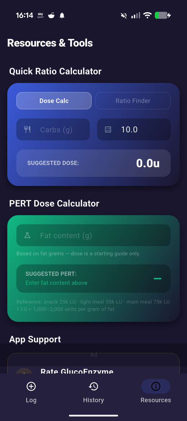 GlucoEnzyme PERT Calculator