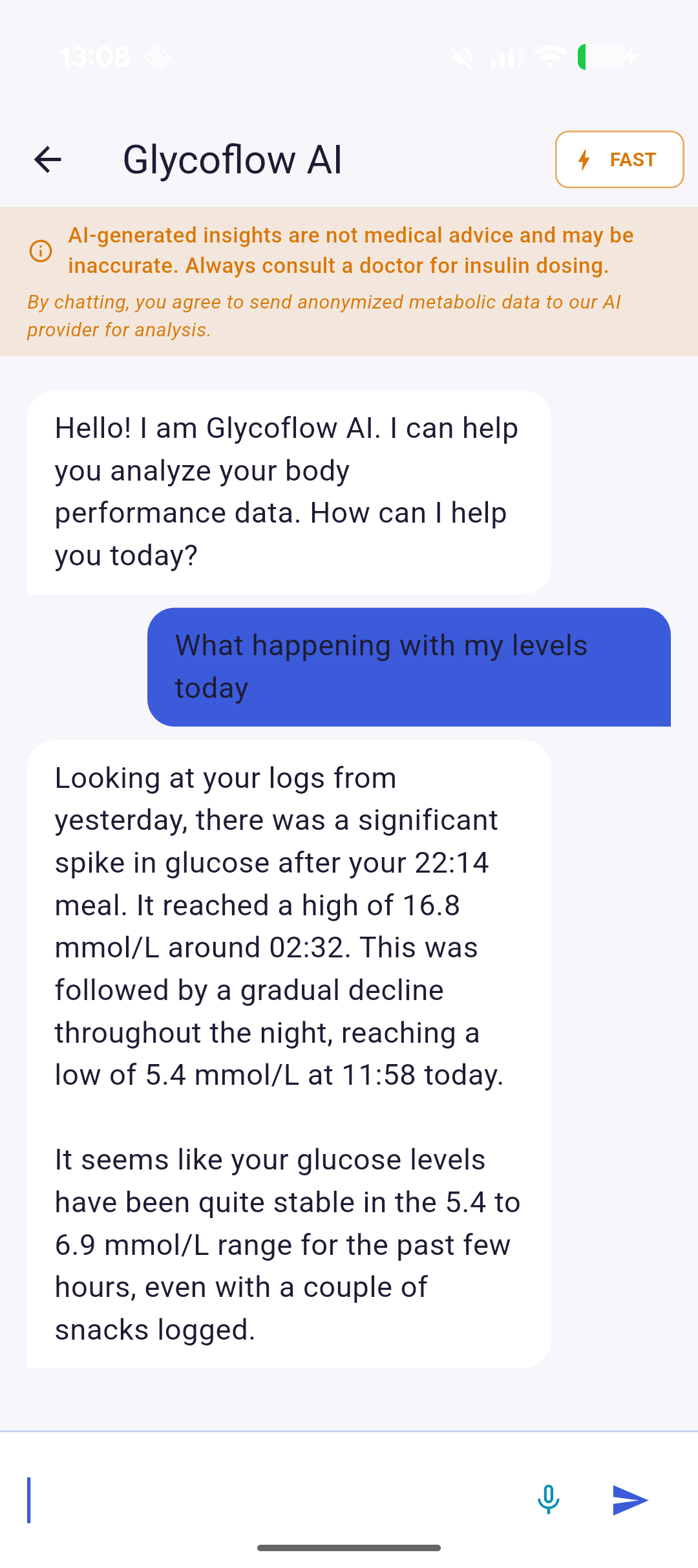 Glycoflow AI Screenshot