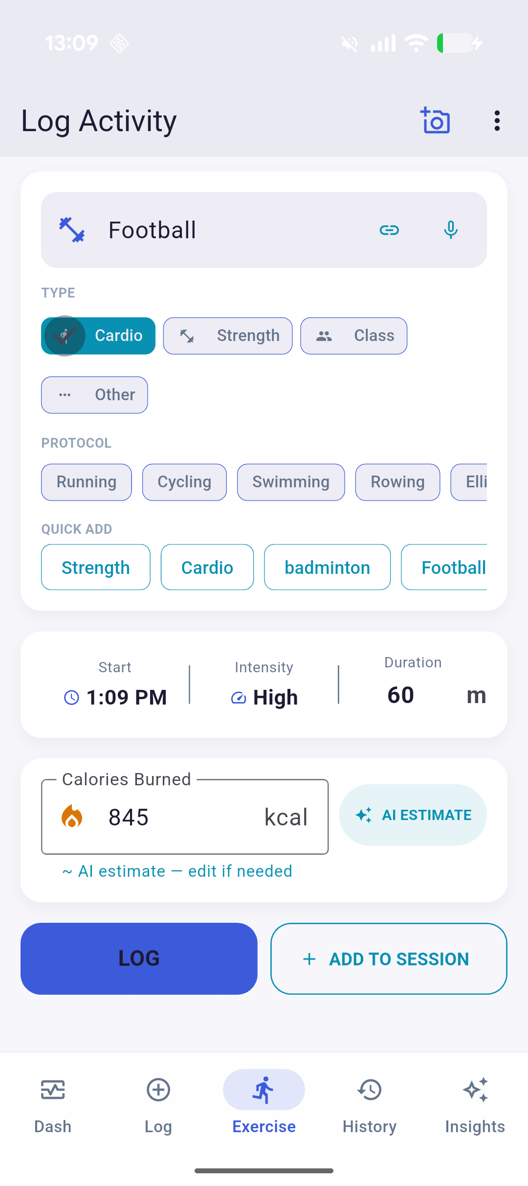 Exercise Screenshot